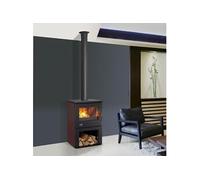 Poêle à bois 8.5kw noir/carmin 362113carmin