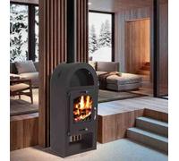 Poêle à bois 9kW Poêle en faïence Poêle de chauffage Cheminée A+ 56311