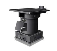 Poêle à Bois à Chauffage Intérieur avec Four et Chemineée, Poêle à Bois Rural en Acier Épais, Cuiseur Sans Fumée Économique en Énergie pour le Chauffage et la Cuisson(40x40x56cm)