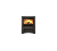 Poêle à bois acier 8kw noir Deville C077BQ.06 noir G
