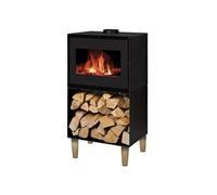 POÊLE À BOIS ANDREA 10KW BÛCHES 50CM - Noir