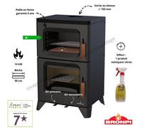 Poêle à bois avec four Hilton-H Bronpi