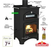 Poêle à bois avec four + plaque de cuisson Monza BRONPI
