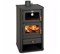 Poêle à bois avec four polycarburant cheminée bois Prity FM - 12.1 Kw