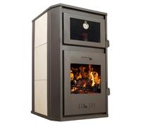 Poêle à Bois avec Four pour système de Chauffage Central BALKAN ENERGY Rosana Ceramic 18.56 kW - 24.56 kW