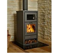 Poele à bois avec four - Victoria 05 - V05 Deluxe F - 11.3 Kw - Noir - Dessus
