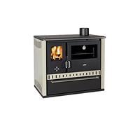 Poêle à bois avec grand four, classe d'efficacité énergétique A, Prity GT, FS, S, DR, rouge (beige)