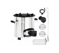 Vidaxl Poãªle Ã Bois Avec Ventilateur Usb Argentã© 35,5x26x28 Cm Inox