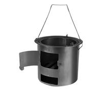 Poêle à Bois, Brûleur Chauffant en Acier Inoxydable, Réchaud de Randonnée avec Poignée, pour l'Hiver, les Activités d'Extérieur, la Randonnée, le Trekking, le Patio, le Jardin, le