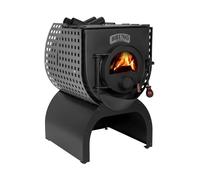 Poêle à bois Bruno Mini II 12 kW avec plaque de cuisson Socle Move, Habillage latéral