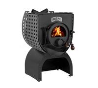 Poêle à bois Bruno Mini II 9 kW avec plaque de cuisson Socle Move, Habillage latéral