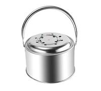 Poêle a Bois Camping Comprend Une Grille et Une Poignée Ouvres D'aération Barbecue Portable Camping Idéal pour les Activités de Plein Air(23.5 * 16.5cm)