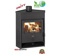 Poêle a Bois Cheminées Angulaire Prity AM D 12,5kw. Eco Planet Eco Design