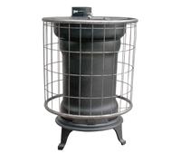 Poêle à Bois d’Extérieur Rustique - Fonte, 13.05 kW, Ø120 mm, Chauffage 190 m³