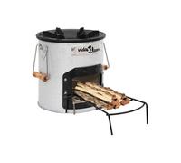 Vidaxl Poãªle Ã Bois De Camping Argentã© 45x25x26 Cm Acier