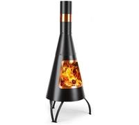 Volantis Cupric Poêle de jardin style cheminée - inox noir