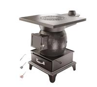 Poêle à bois de tente chauffant, poêle de cuisine extérieur, construction en fonte avec levier d'évacuation des cendres, fourneau polyvalent, 4 pieds renforcés, grande trémie à cendres (40 *