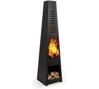 Poêle à bois décoratif de jardin ou terrasse - Blumfeldt Monument - Noir - Acier - 150 cm - 15,7 kg