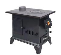 Poêle à bois d'intérieur avec four multi-combustibles et fenêtre de visualisation