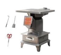 Poêle à bois d'intérieur robuste en acier au carbone avec anneaux réglables et cheminée, chauffage domestique multi-combustibles avec tiroir à cendres (cheminée de 300 cm)