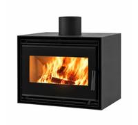 Poêle à bois Edilkamin Bench 54 Evo 9,5 kW Module D - kit de montage suspendu, Noir