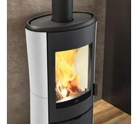 Poêle à bois Edilkamin Klass 10,1 kW Keramik Mattweißer