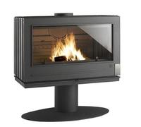 Poêle à bois ELTON 12 kW - Rdt: 75% - Bâches 80 cm - 100% fonte - Anthracite