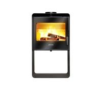 Poêle à bois en acier borée - Puissance optimale: 7,5 kW - Max: 10 kW - Bûche 40 cm max, Ecodesign - Noir