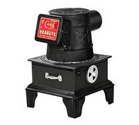 Poele a Bois en Fonte Chauffe Rapidement Environnement Intérieur Sans Fumée Poêle à Bois Portable, Convient pour le Chauffage et la Cuisson