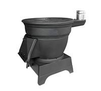 Poêle a Bois en Fonte Épaissie, Poêle Double Usage Pour Chauffage et Cuisson Durables et Résistant a Haute Température Pour Intérieur Extérieur