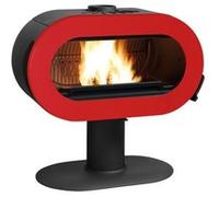 Poêle à bois en fonte Invicta Fifty sur pied Rouge 10kW 120m²