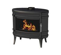 Poele a Bois en fonte INVICTA Mandor - Puissance optimale: 12 kW - Max: 18kW - Bûches 33 cm max - Fabriqué en France - Ecodesg