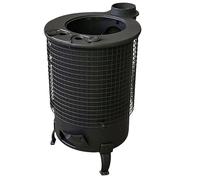 Poêle à bois en fonte multi-combustibles pour tente et chauffage intérieur et cuisine, avec maille anti-brûlure