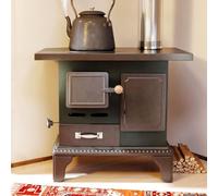 Poele A Bois En Fonte, Poele A Pellet For Le Chauffage Domestique Avec Four Grande Capacité Et Orifices De Dissipation De La Chaleur For Maintenir Les Aliments Au Chaud