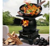 Poêle à Bois en Fonte, Poêle de Camping Portable, Poêle de Chauffage à économie D'énergie for Le Camping, Le Chauffage de La Tente, La Protection Contre Le Froid à La Chasse