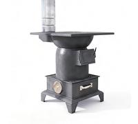 Poêle à Bois en Fonte Poêle Fusée à Double Usage Bois et Charbon pour Intérieur Tente Patio Chauffage Cuisine Barbecue Économe en Énergie(Stove+2m chimney pipe)