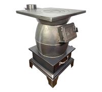 Poêle à bois et poêle à granulés pour chauffage intérieur, utilisation multi-combustibles avec tiroir à cendres pour un nettoyage facile, idéal pour la cuisine et le chauffage de tente