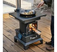 Poêle à Bois étanche Portable, Poêle de Camping Polyvalent, Poêle de Chauffage à économie D'énergie for Cuisiner, Faire Des Barbecues, Chasser, Pêcher