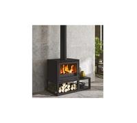 Godin Poêle à bois fonte 10kw noir - 411109NOIR