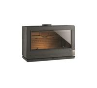 Invicta Poêle à bois PRESTON 12 kW – Rendement 75% – B. 80 cm – 100% fonte Anthracite