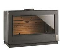 Invicta Poêle à bois PRESTON 12 kW – Rendement 75% – B. 80 cm – 100% fonte Anthracite