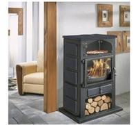 Poêle à bois fonte 12kw peint anthracite Godin 350104000053 noir G