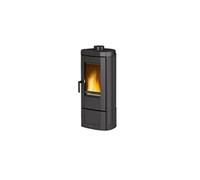 La Nordica Extraflame Poêle à bois CANDYLEAN Fonte émaillée 6.6 kW Noir anthracite