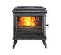 Poêle À Bois Fonte 7kw Anthracite 366149 Revin Top