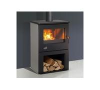 Poêle À Bois Chinon 8,5kw Acier Émaillé Gris Argente Godin - 362113grisarg