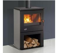 Poêle À Bois Chinon 8,5kw Acier Émaillé Gris Argente Godin - 362113grisarg