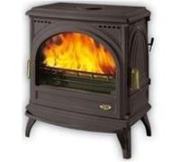 Poêle à bois fonte émaillé 11kw anthracite Godin 366101 anthracite G