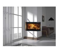 Poele a Bois Foyer a bois - PANADERO - Hogar angle a droite Ecodesign - 5,9 kw - Bûches 50 cm