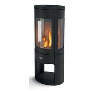 Poêle à bois longiligne GODIN - 411106NOIR - Garantie 2ans