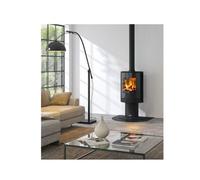 godin - poêle à bois fonte 8kw noir - 411110noir